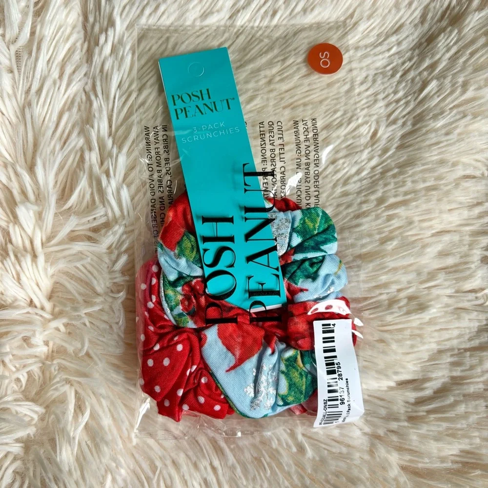Posh Peanut Winter Lily Scrunchie Set NWT